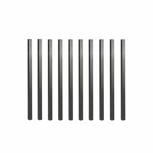 26 in LONG x 3/4 in WIDE BLACK SQUARE TUBING GALVANIZED STEEL BALUSTERS, 10PK, Nuvo Iron, Mfr#: SQPS26
